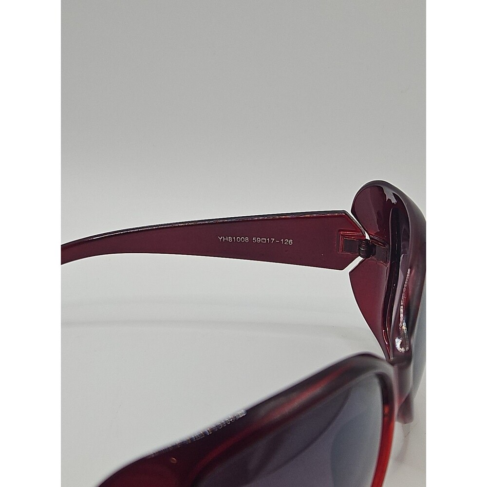 Youth Humars YH81008 Glasses Frames 59mm Dark Red Square Large Fit - Picture 4 of 5